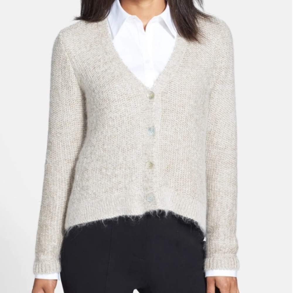 Eileen Fisher - V-Neck Maple Oat Short Cardigan